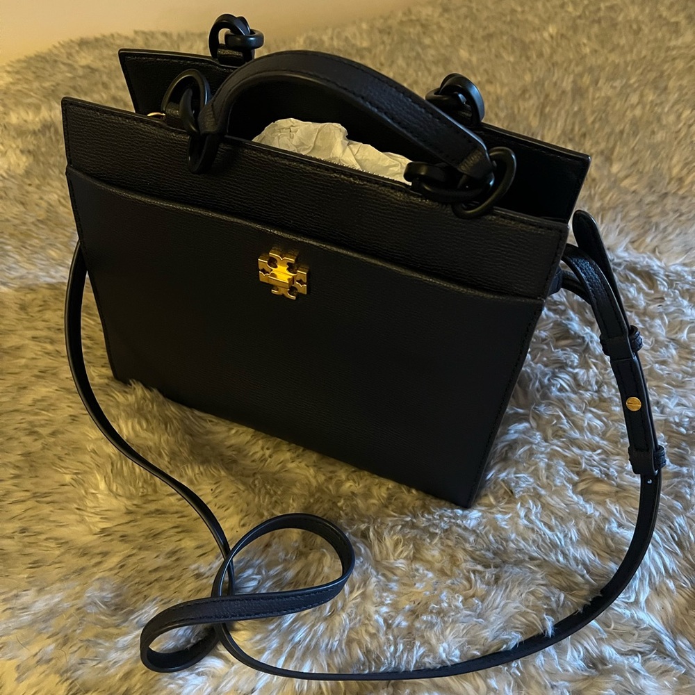 Elegant Saffiano Navy Color Leather Handbag